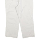 MADDISON Mens Cotton Blend Relaxed Straight Trousers Off White W35 L25 Casual