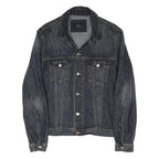 LACOSTE Mens Blue Denim Jacket M Cotton Blend Button Classic Pockets