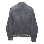 LACOSTE Mens Blue Denim Jacket M Cotton Blend Button Classic Pockets