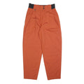 KEMO Womens Linen Blend Rust Relaxed Tapered Trousers W28 L28 Zip Closure