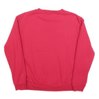 ELLESSE Womens Red Crew Neck UK 12 Sweatshirt Sport Logo Cotton Blend Pullover