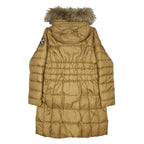 NAPAPIJRI Womens Beige Polyamide Puffer Jacket M Hooded Zip Quilted Winter