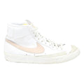 NIKE Blazer Mid Womens Leather White Pink UK 7 High Top Trainers Retro Style