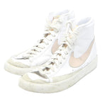 NIKE Blazer Mid Womens Leather White Pink UK 7 High Top Trainers Retro Style