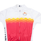 Cycling Full Zip Mens Jersey White XL