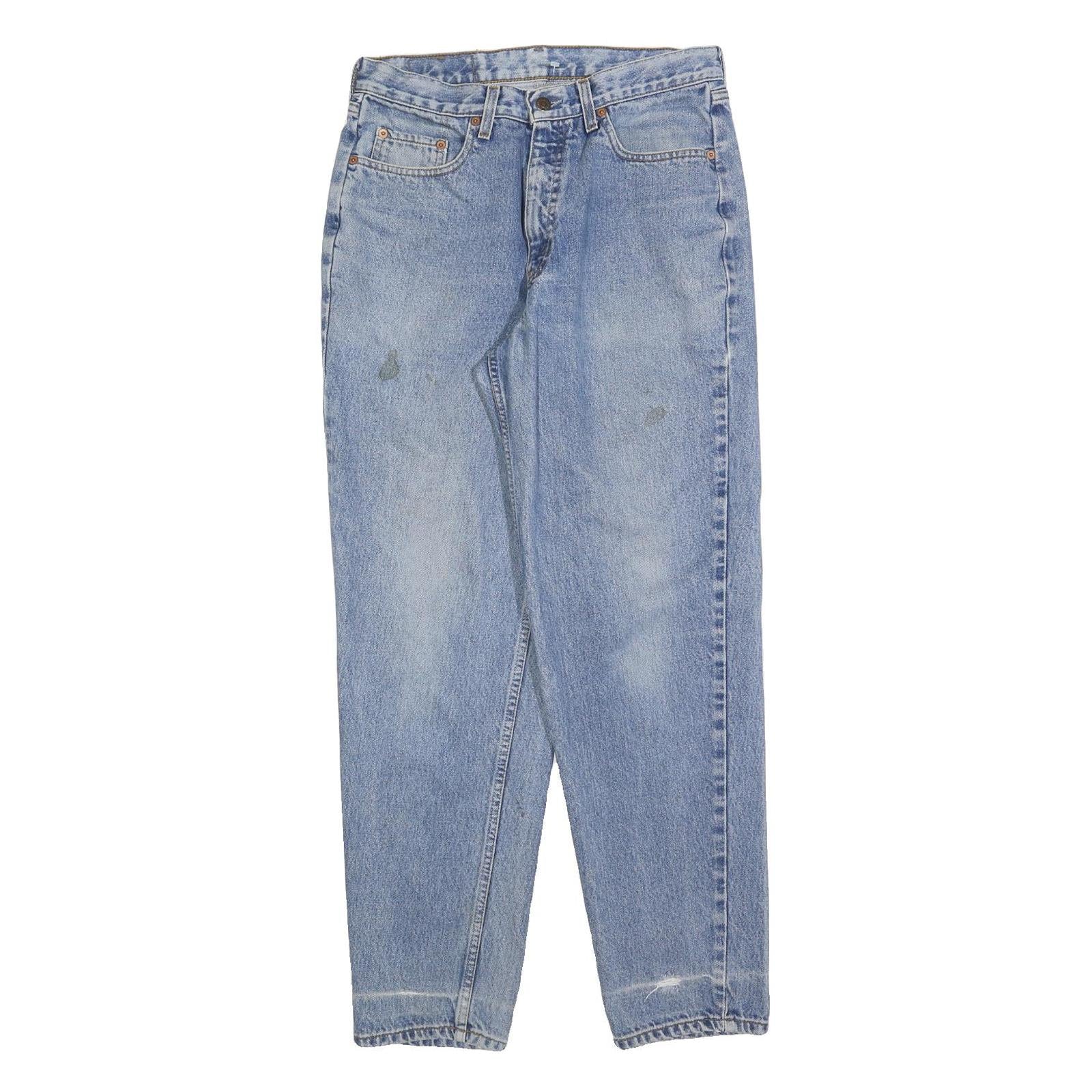 LEVI'S Mens Regular Fit Light Blue Denim Jeans W31 L32 Classic Zip Pocket