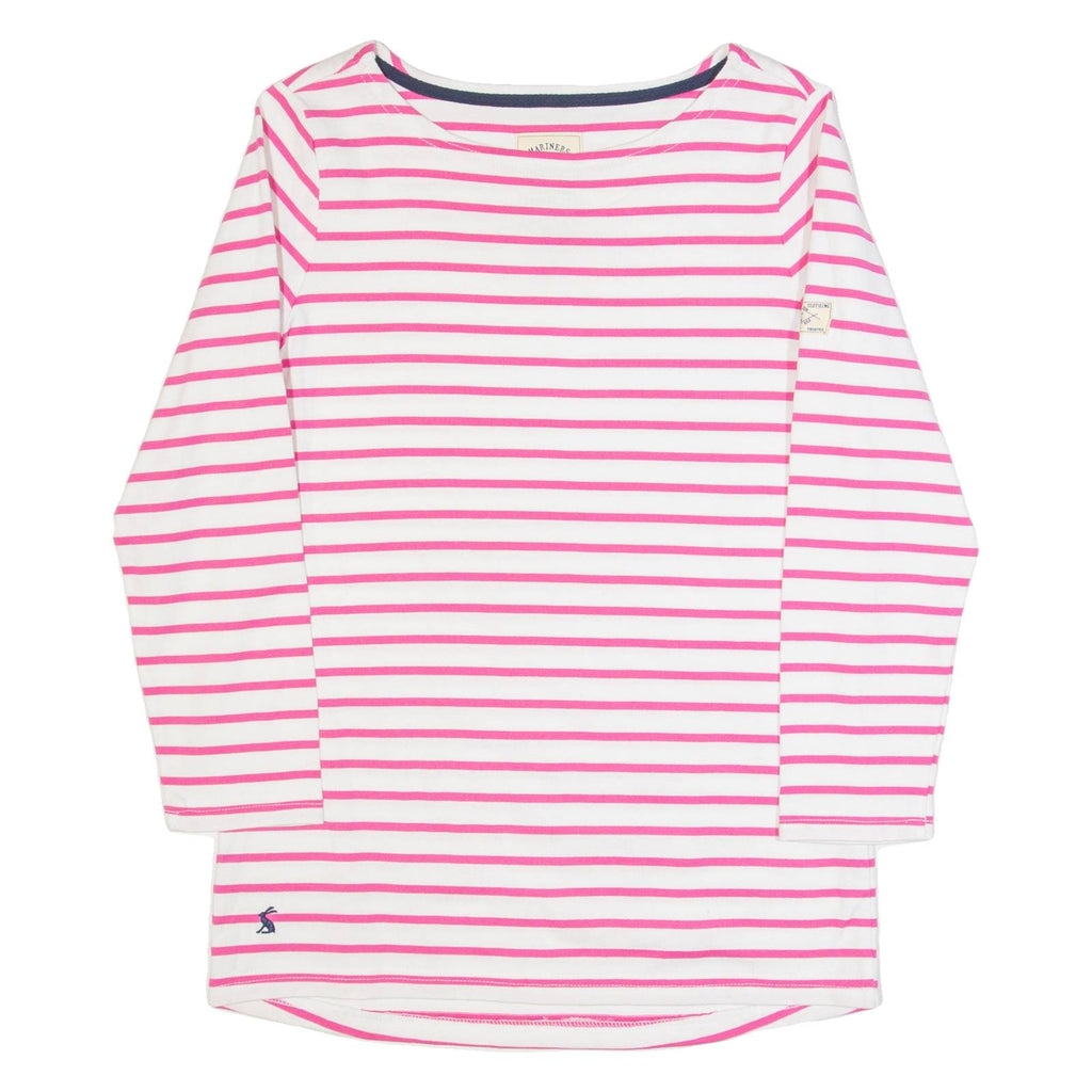JOULES Womens Patterned Jumper Pink Striped Tight Knit UK 6