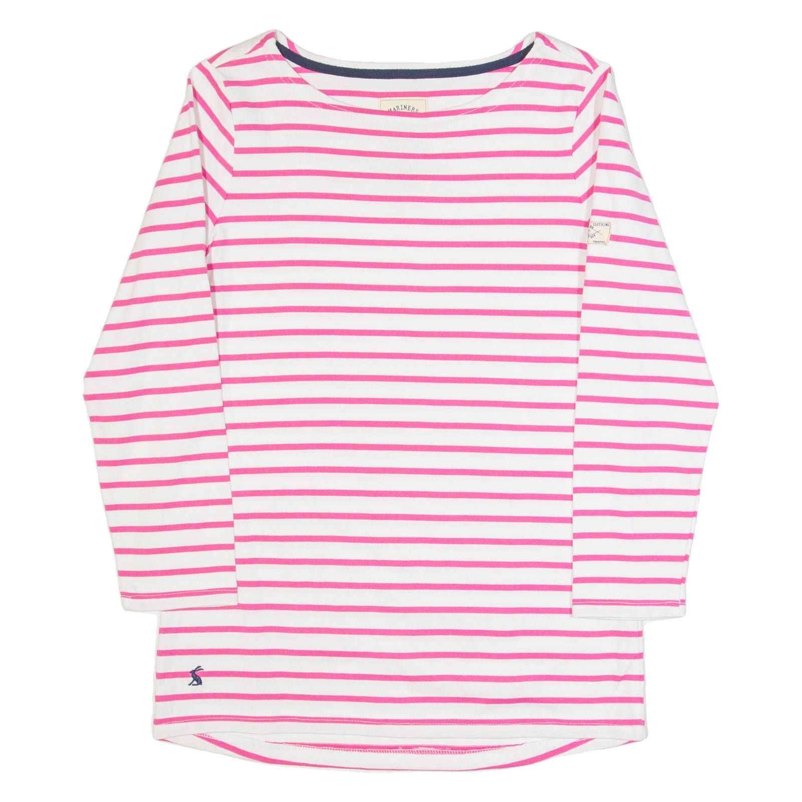 JOULES Womens Patterned Jumper Pink Striped Tight Knit UK 6