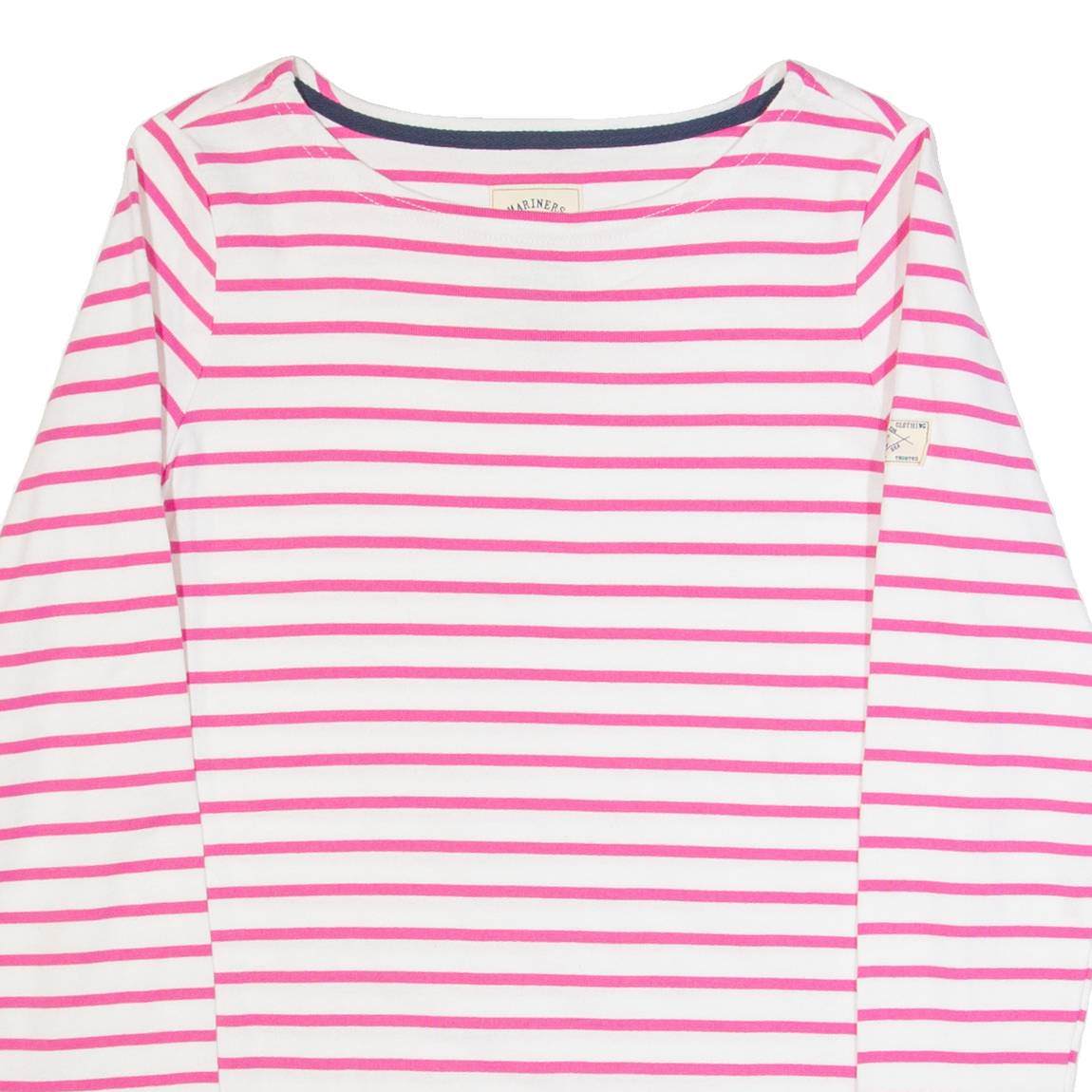 JOULES Womens Patterned Jumper Pink Striped Tight Knit UK 6