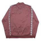 UMBRO Mens Maroon & White Track Jacket L Polyester Zip Sportswear
