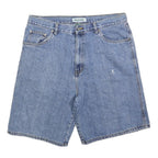 FALLS CREEK Mens Denim Blue Relaxed Fit L W36 Shorts Casual Cotton Blend