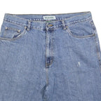 FALLS CREEK Mens Denim Blue Relaxed Fit L W36 Shorts Casual Cotton Blend