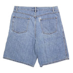 FALLS CREEK Mens Denim Blue Relaxed Fit L W36 Shorts Casual Cotton Blend