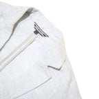 TOMMY HILFIGER Womens Light Blue Linen Blazer Jacket M Woven Button Casual