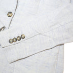 TOMMY HILFIGER Womens Light Blue Linen Blazer Jacket M Woven Button Casual