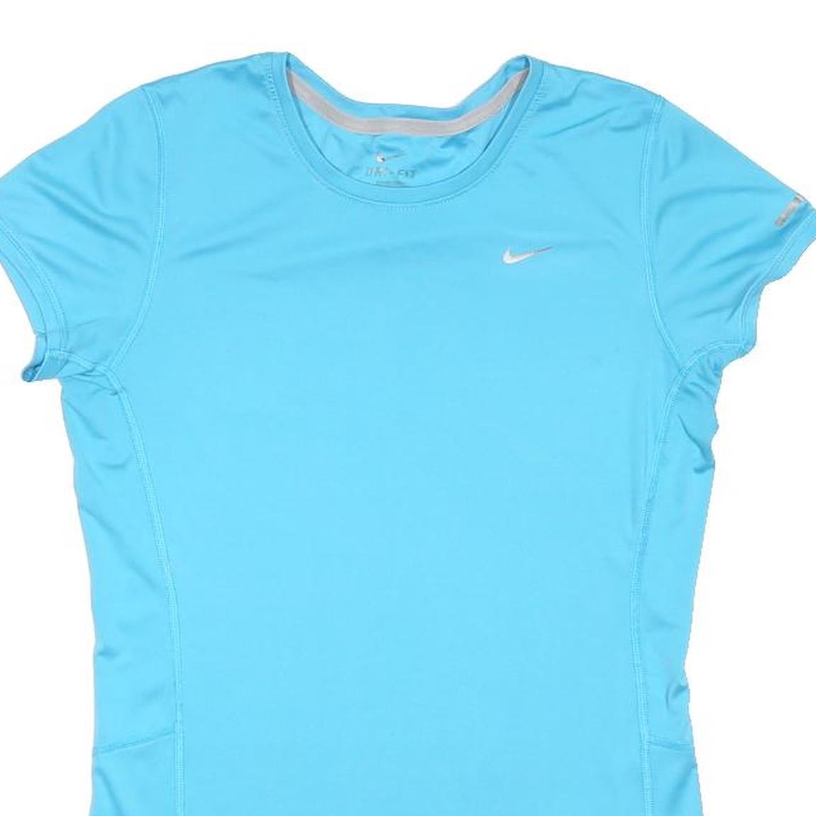 NIKE Womens Blue Performance T-Shirt S Short Sleeve Crew Neck Sports Top