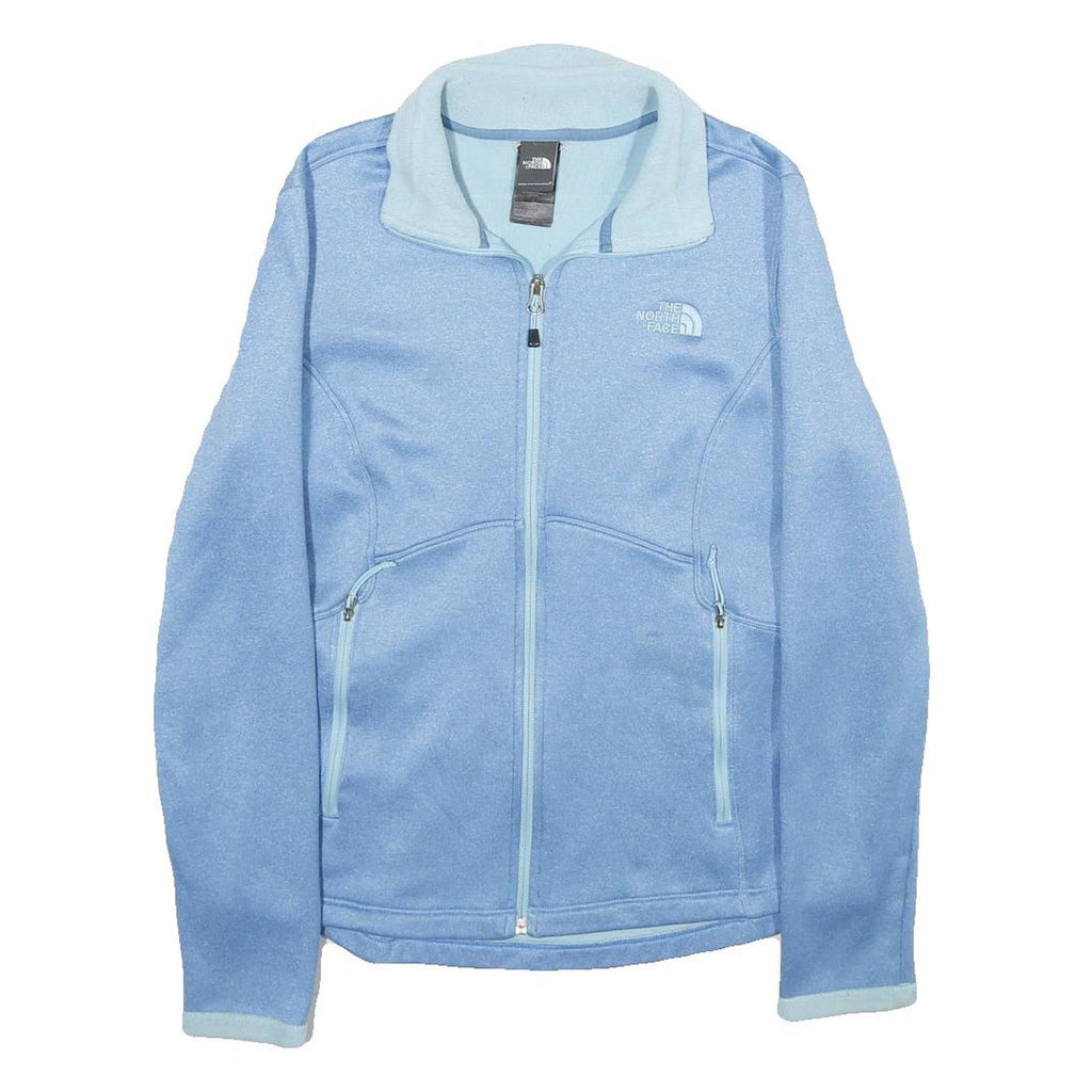 THE NORTH FACE Womens Blue Lightweight Jacket M Polyester Blend Zip Fleece