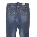 FAT FACE Womens Slim Blue Denim Medium Wash Jeans W31 L23 Comfortable Zip