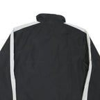 NIKE Mens Black & White Sports Zip Up Jacket L Polyester Blend Casual