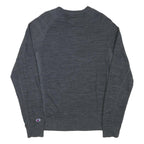 CHAMPION Mens Grey Cotton Blend Crew Neck M Classic Logo Sweatshirt