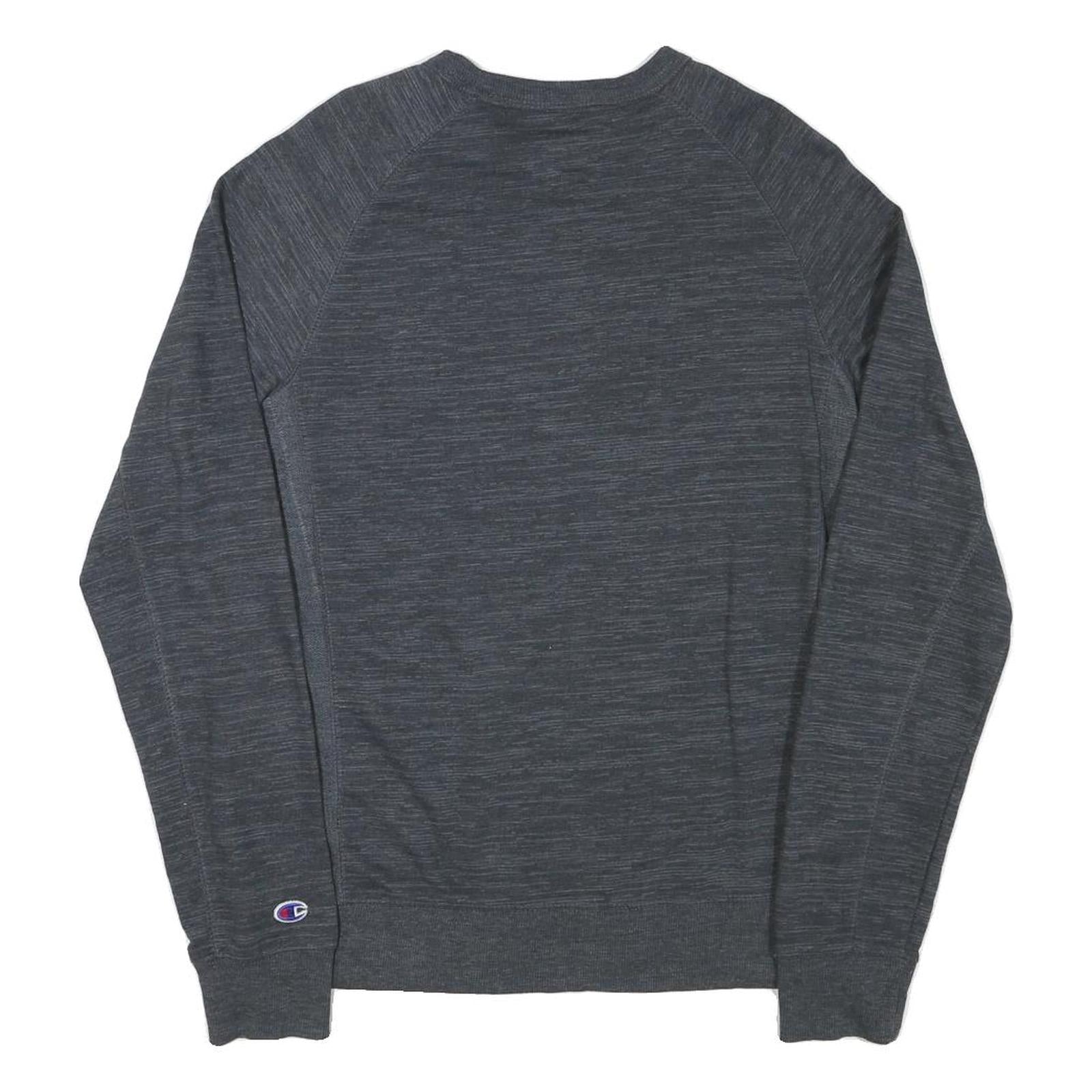 CHAMPION Mens Grey Cotton Blend Crew Neck M Classic Logo Sweatshirt