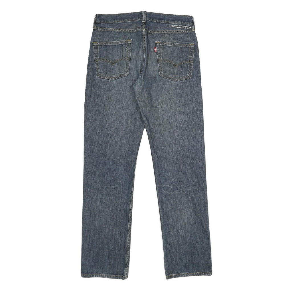 LEVI'S Mens Blue Regular Fit Straight Denim Jeans W32 L32 Classic Cotton Zip