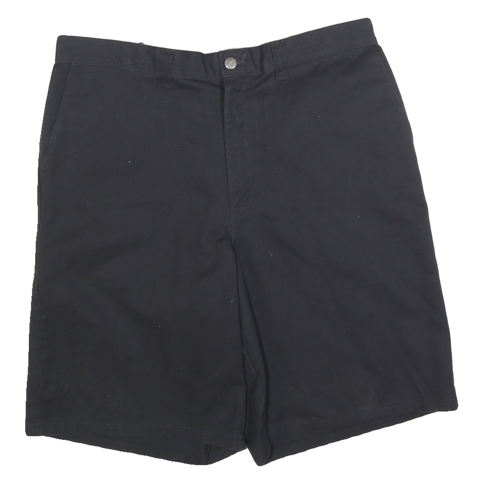 DICKIES Mens Shorts Black Classic Cotton Blend L W36 Workwear Utility Casual