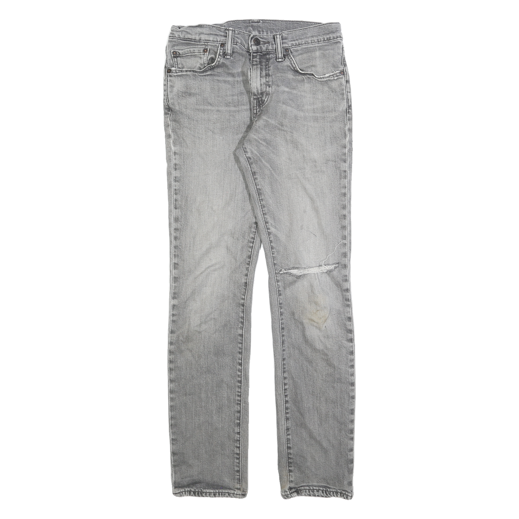 LEVI'S 511 Slim Mens Jeans Light Grey Slim Skinny Denim W30 L32 Distressed