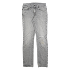 LEVI'S 511 Slim Mens Jeans Light Grey Slim Skinny Denim W30 L32 Distressed