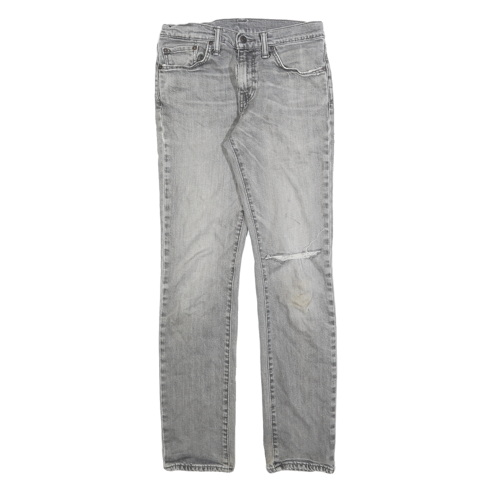 LEVI'S 511 Slim Mens Jeans Light Grey Slim Skinny Denim W30 L32 Distressed