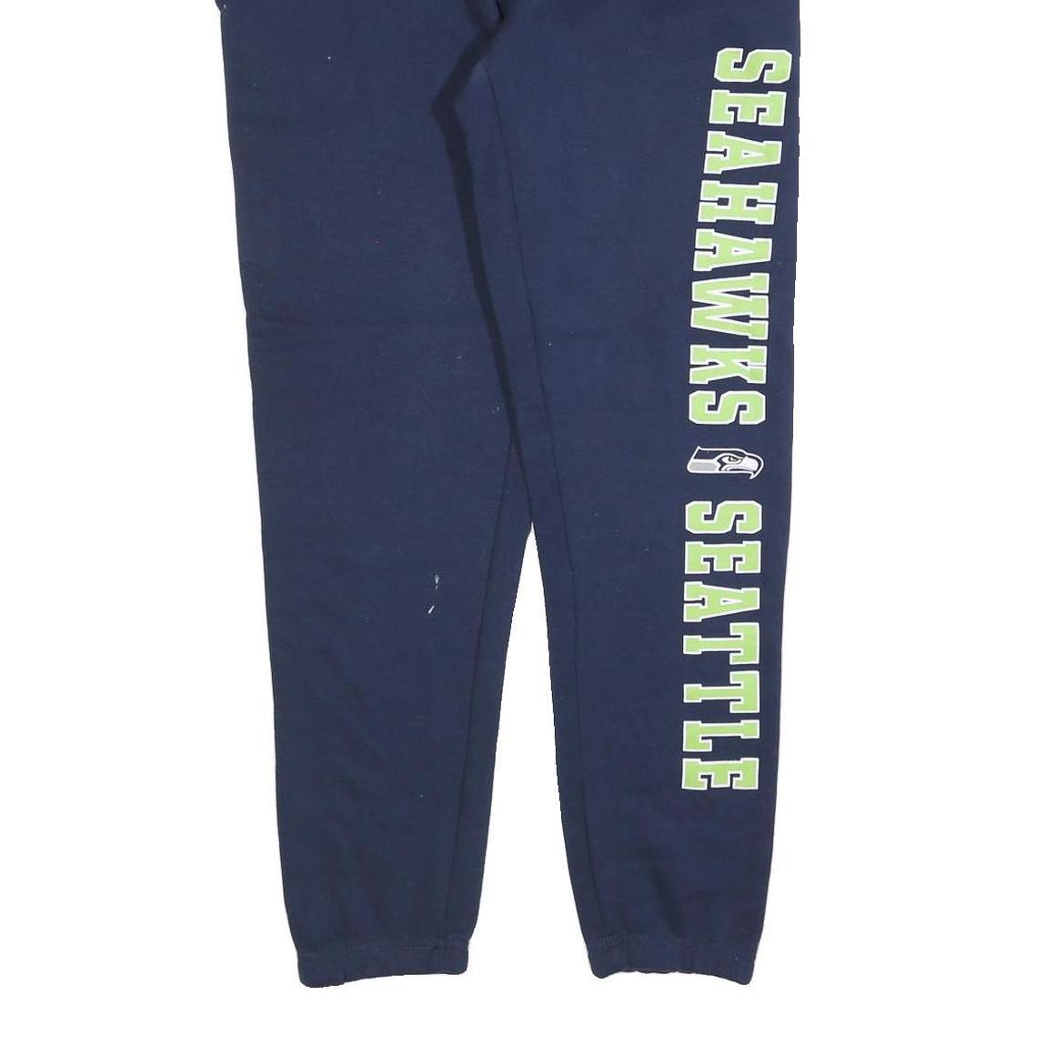 NFL Mens Joggers Navy Blue Seattle Seahawks M W32 L31 Drawstring Athletic