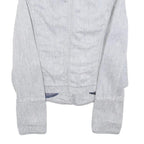 TRUSSARDI Womens Grey Linen Blend Tailored Jacket XS Button Detail