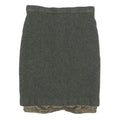 LAURA ASHLEY Womens Grey Wool Straight Knee Length Woven Skirt XS