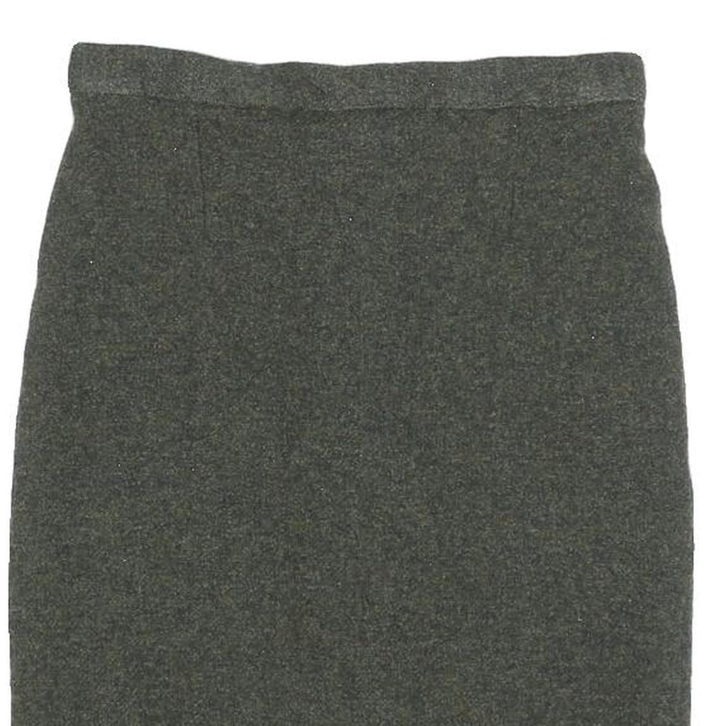 LAURA ASHLEY Womens Grey Wool Straight Knee Length Woven Skirt XS