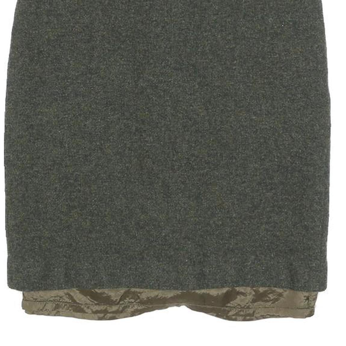LAURA ASHLEY Womens Grey Wool Straight Knee Length Woven Skirt XS