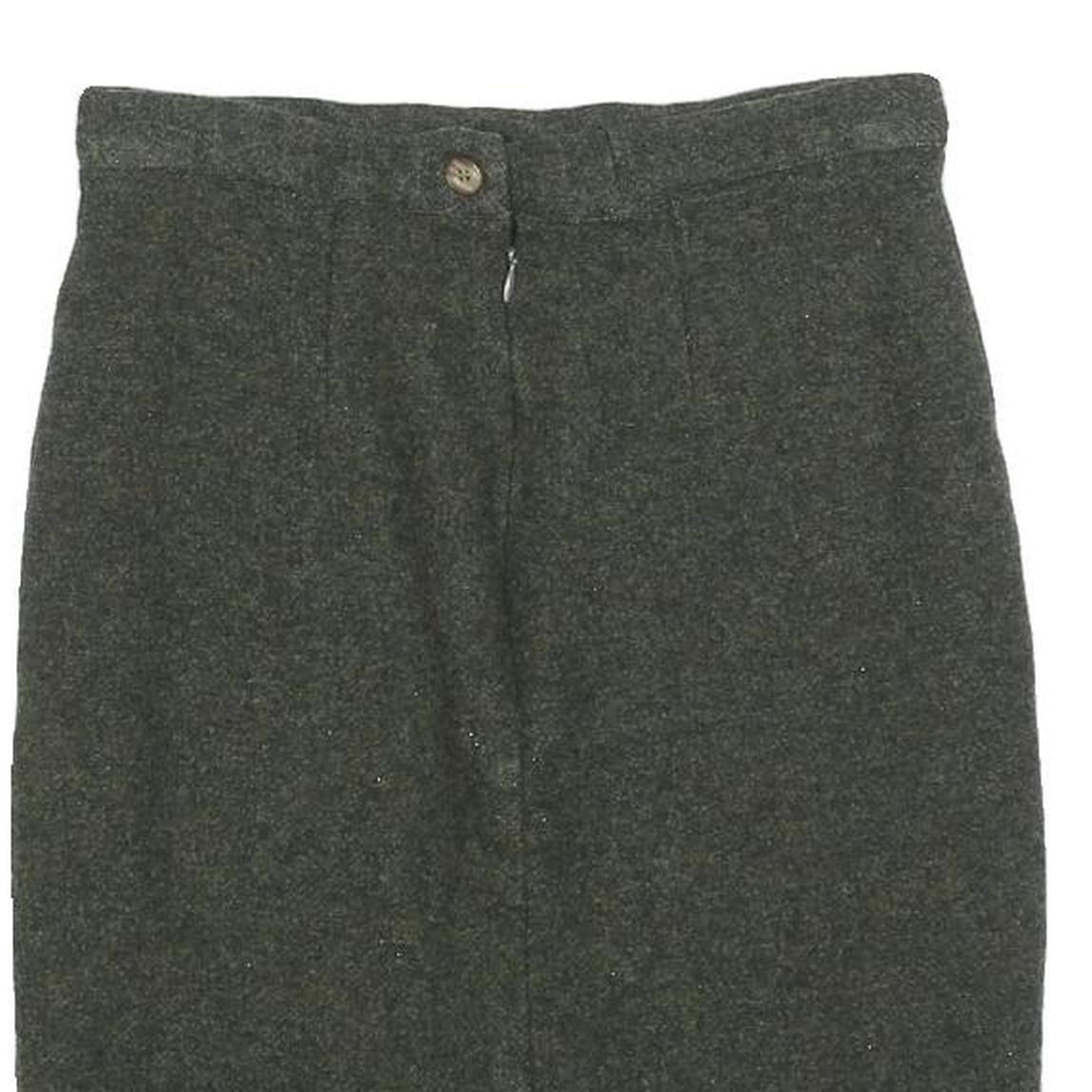 LAURA ASHLEY Womens Grey Wool Straight Knee Length Woven Skirt XS