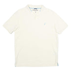 NAUTICA Mens White Short Sleeve Plain Polo Shirt S Classic Fit Cotton