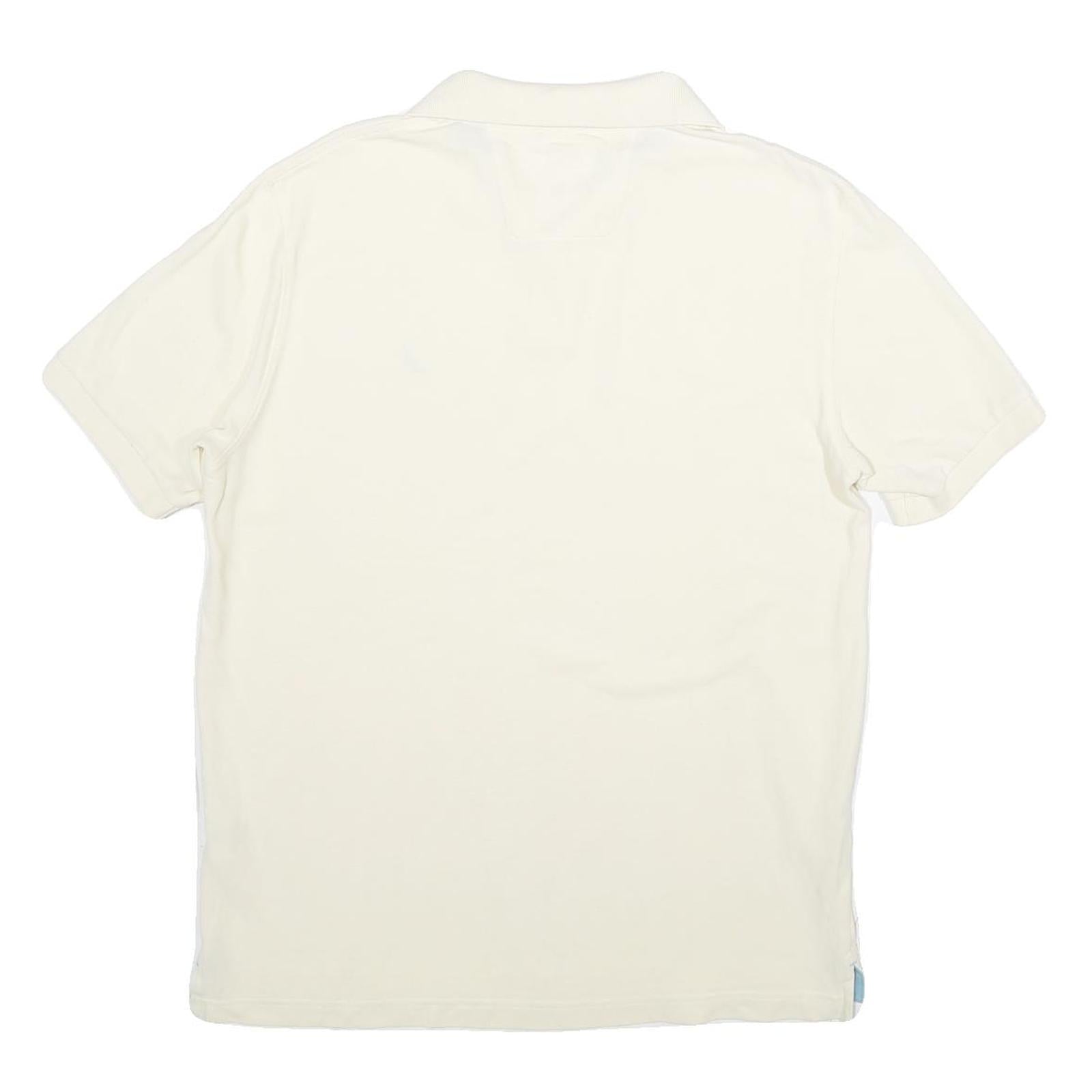 NAUTICA Mens White Short Sleeve Plain Polo Shirt S Classic Fit Cotton