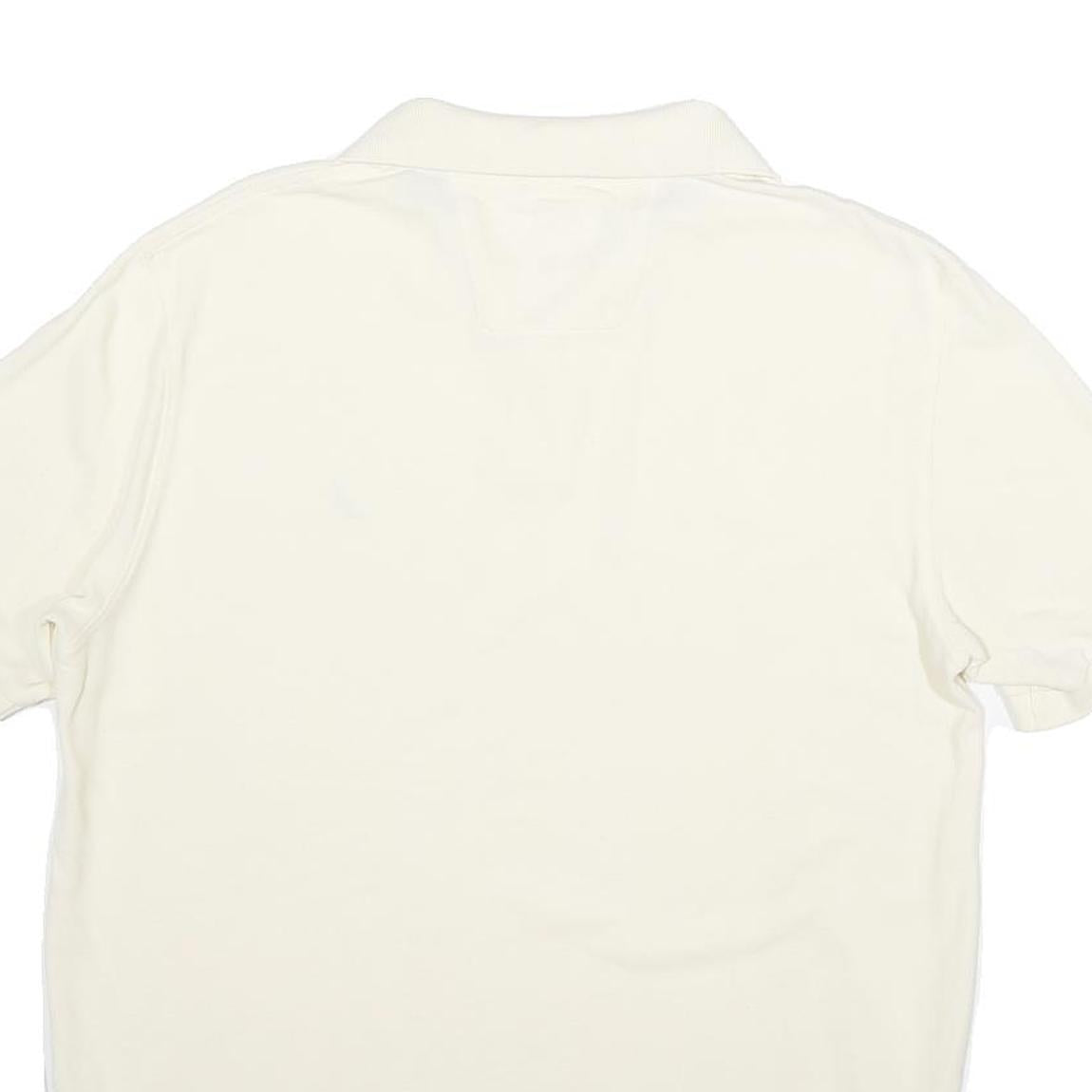 NAUTICA Mens White Short Sleeve Plain Polo Shirt S Classic Fit Cotton