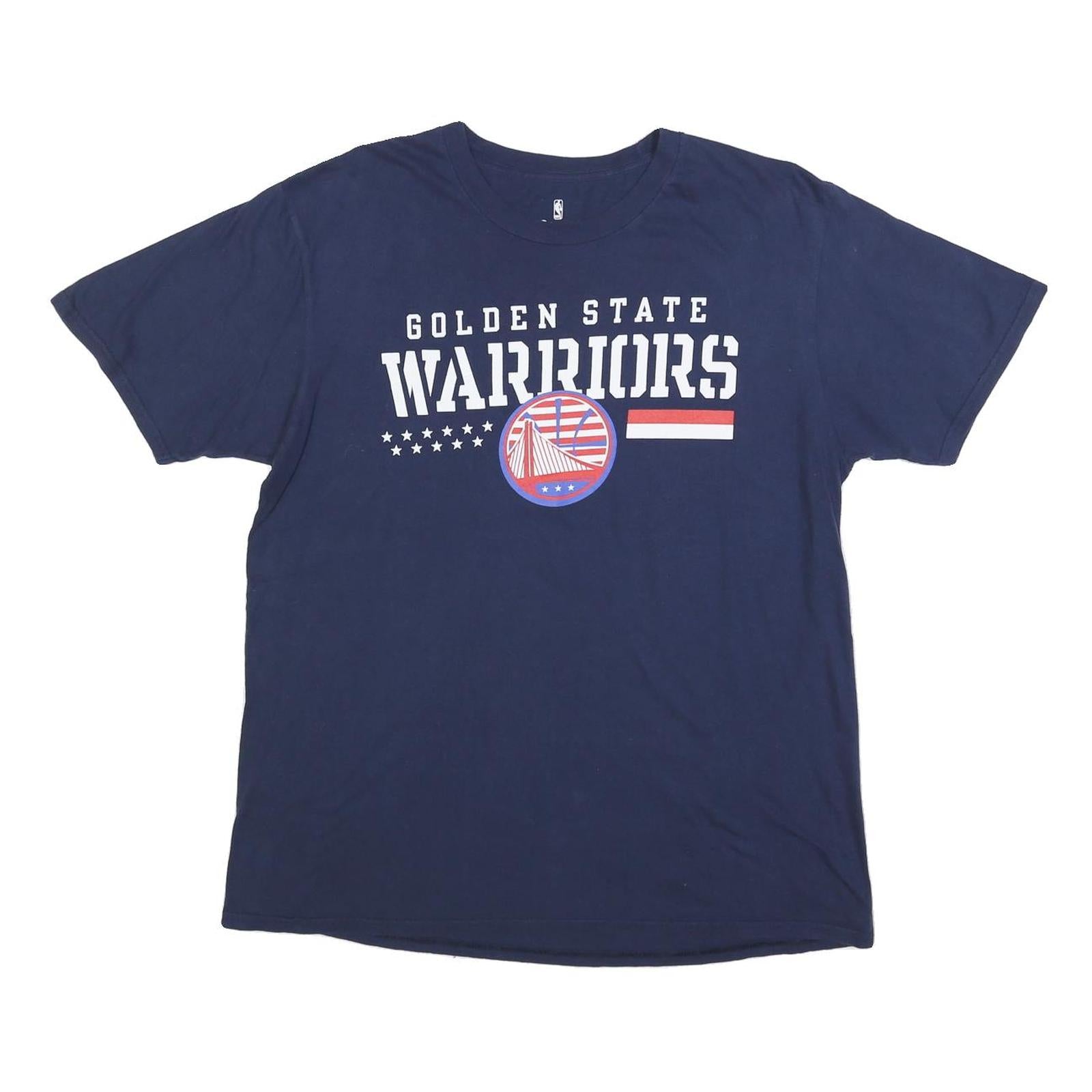 FANATICS Mens Blue Golden State Warriors Graphic T-Shirt L Short Sleeve Crew