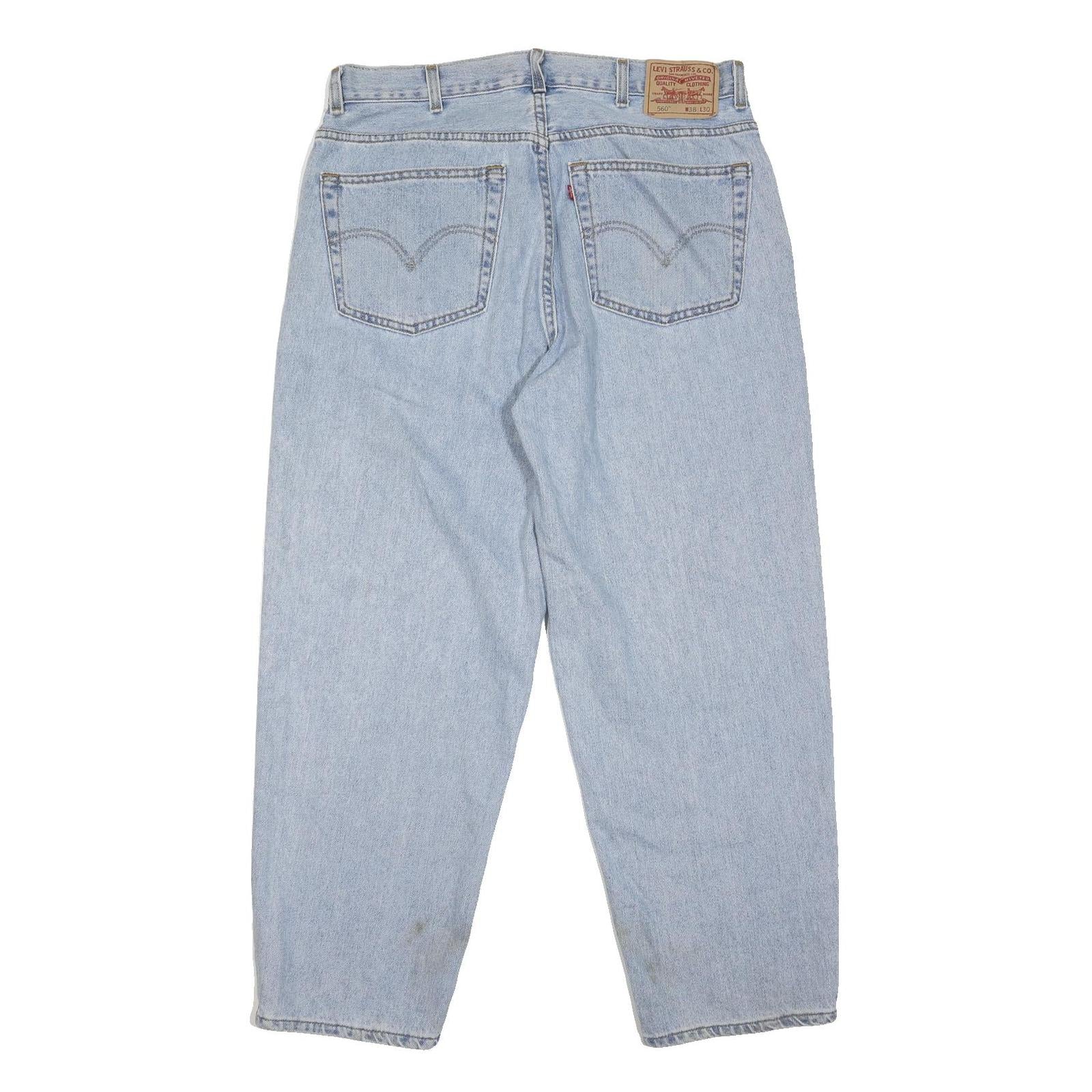 LEVI'S 560 Mens Jeans Blue Relaxed Loose Denim Light W37 L28 Comfort Fit