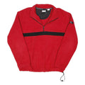 IZOD Mens Red & Black Half Zip Polyester Blend Jacket XL Fleece Casual