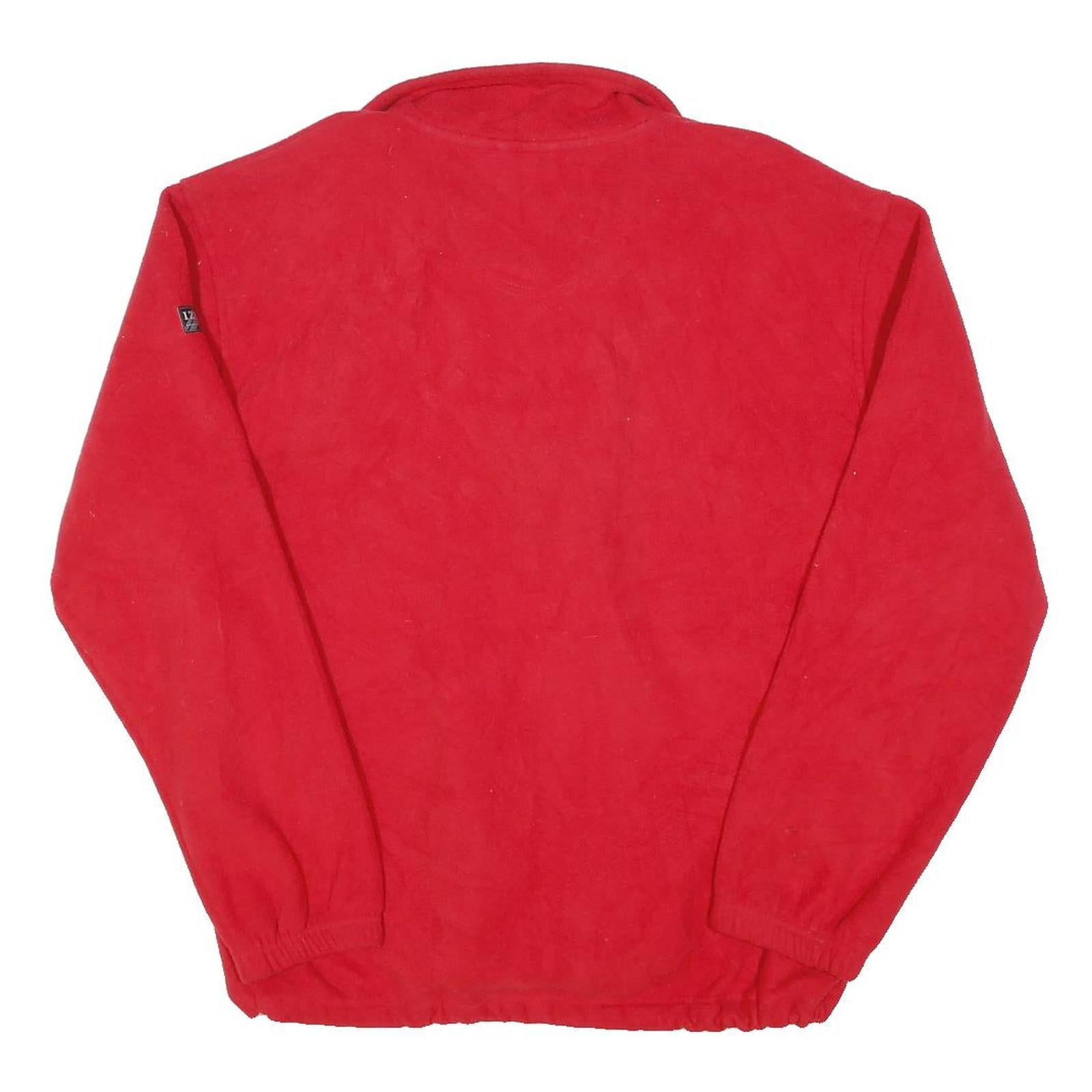 IZOD Mens Red & Black Half Zip Polyester Blend Jacket XL Fleece Casual