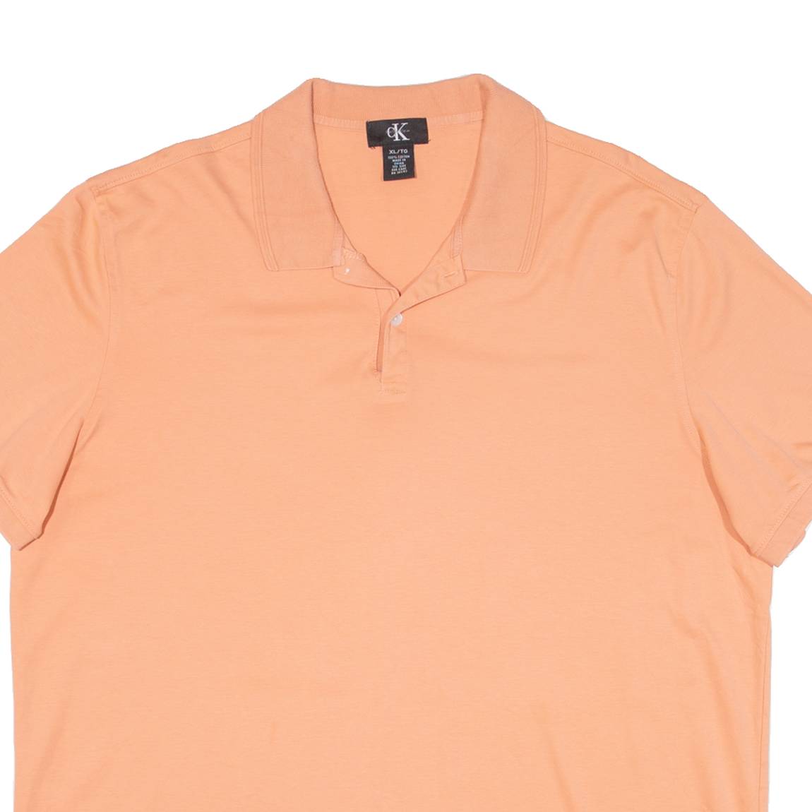 CALVIN KLEIN Mens Polo Shirt Orange XL