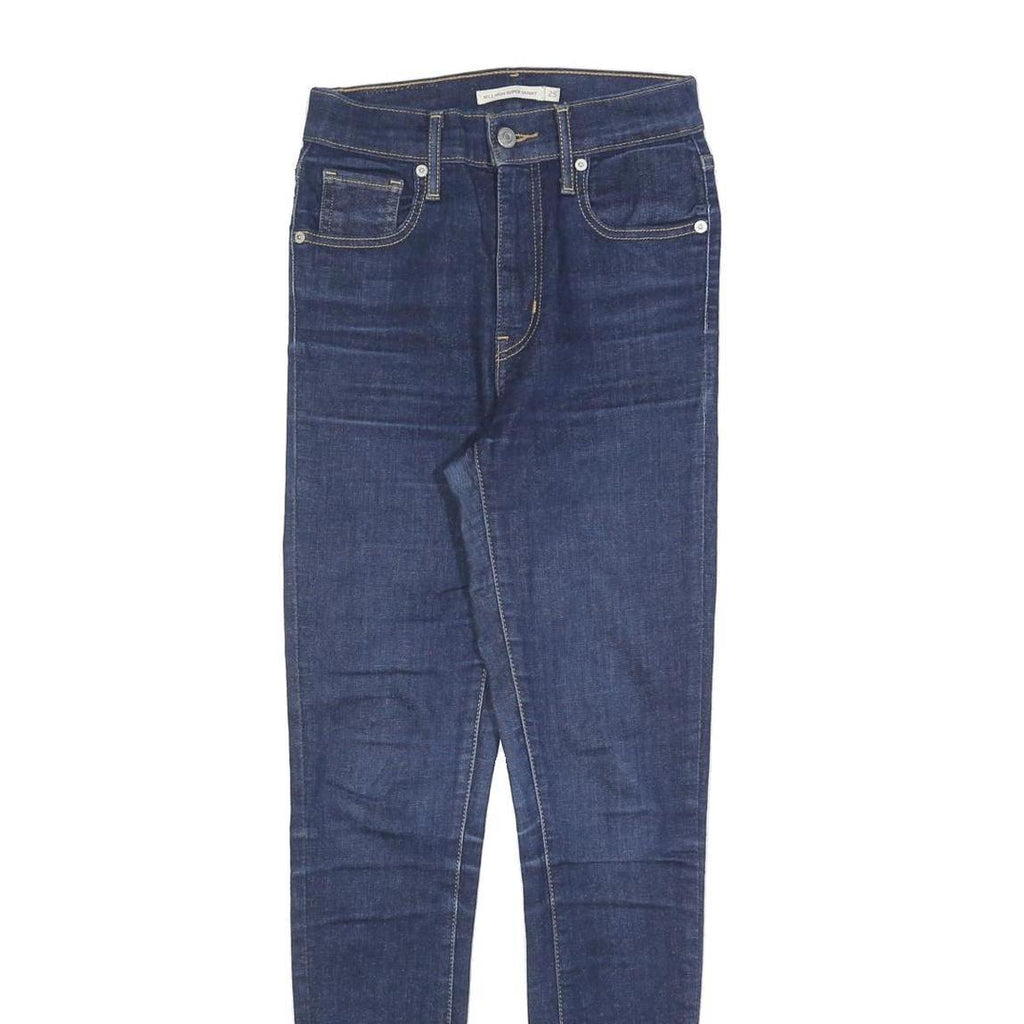LEVI'S Womens Slim Blue Jeans Denim Medium W25 L30 Stretch Zip Closure