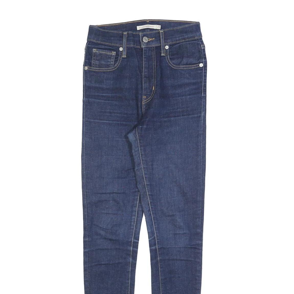 LEVI'S Womens Slim Blue Jeans Denim Medium W25 L30 Stretch Zip Closure