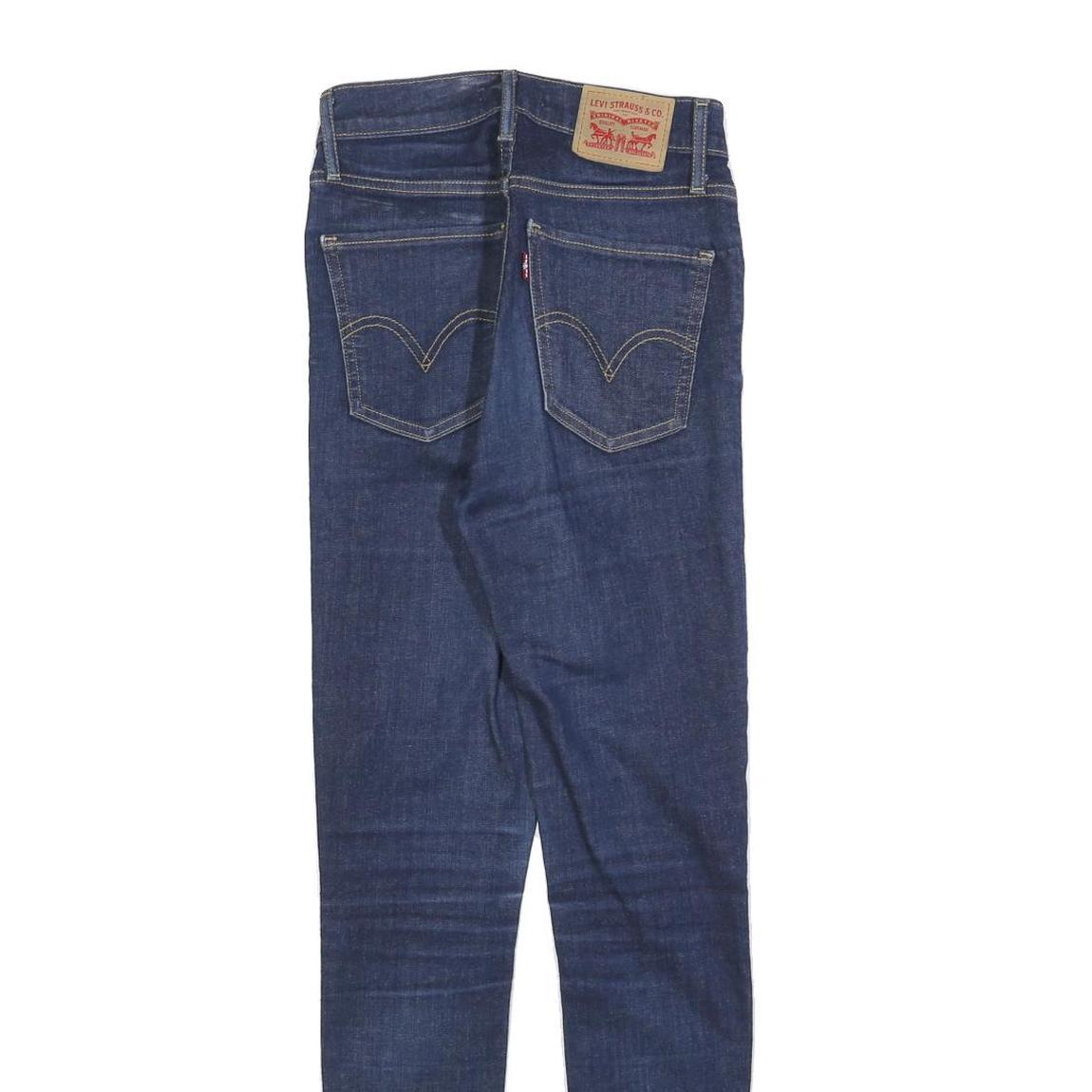 LEVI'S Womens Slim Blue Jeans Denim Medium W25 L30 Stretch Zip Closure