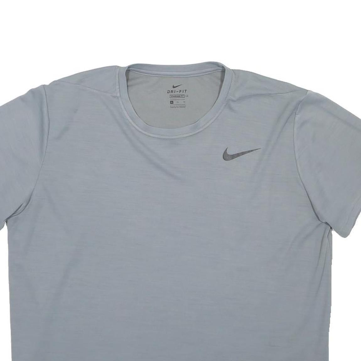 NIKE Mens Grey Sports Logo T-Shirt XL Short Sleeve Crew Neck Athletic Wear