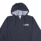 OURAY SPORTSWEAR Mens Navy Blue Hooded Jacket L Polyester Plain Lightweight