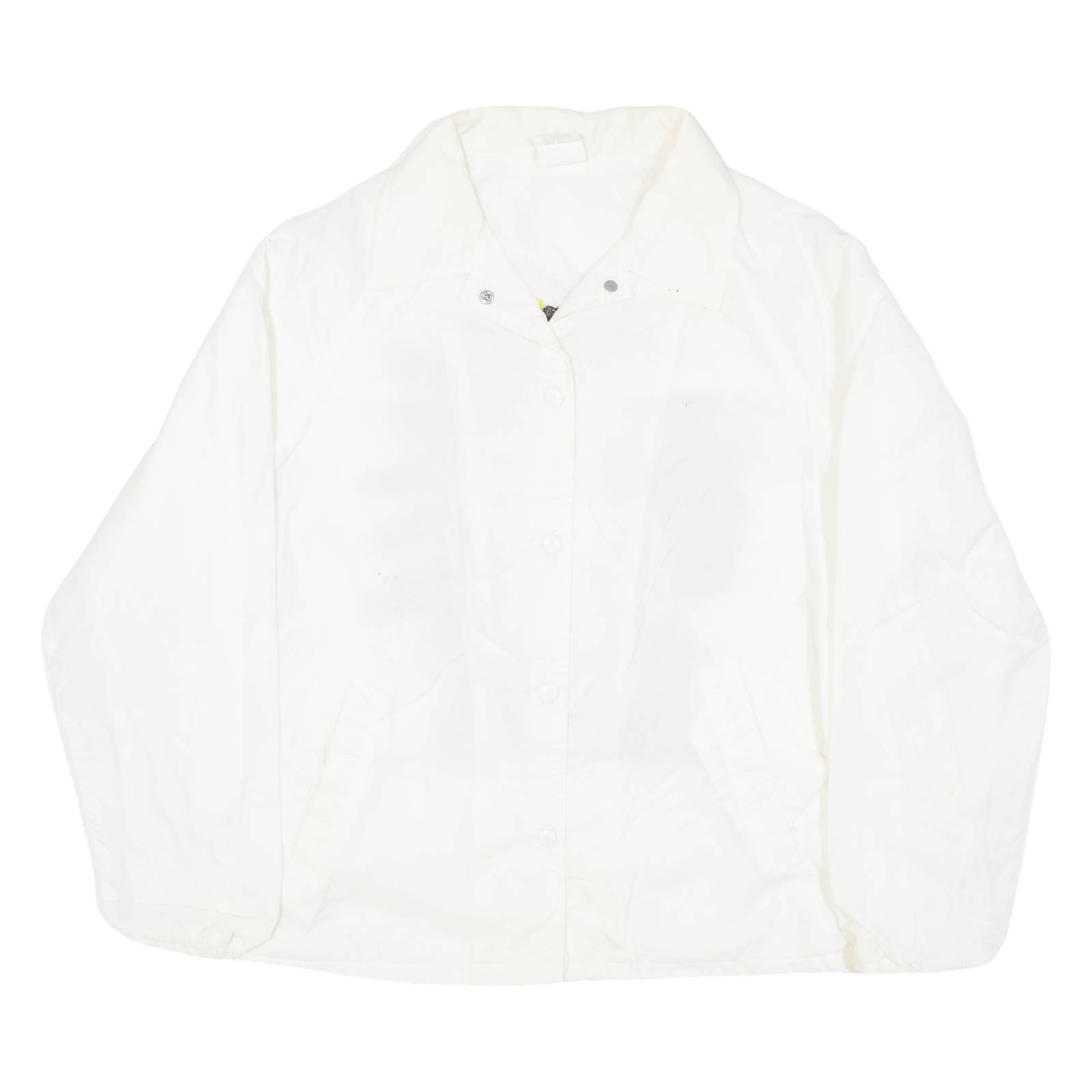 Native American Womens Coach Jacket White Nylon USA L